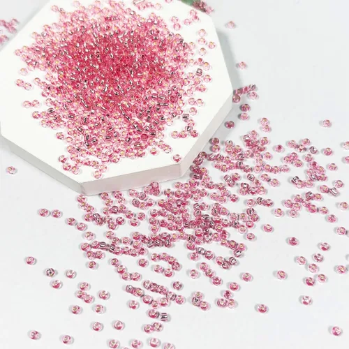 Miniatura 34 de Cuentas de semillas doradas transparentes de 4 mm al por mayor para hacer joyas, 110 gramos, aproximadamente 1600 piezas, cuentas de vidrio 6/0