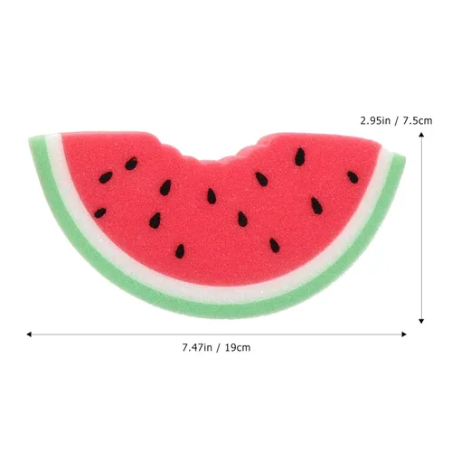 Miniatura 4 de LALAFINA Esponjas de baño de frutas, 4 unidades para niños, lindos fregadores corporales, esponjas de limpieza de ducha para accesorios de baño