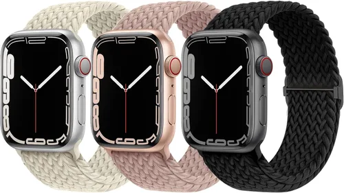 Swhatty Correas elásticas de nailon solo compatibles con Apple Watch de 1.496 pulgadas, 1.575 pulgadas, 1.614 pulgadas, 1.654 pulgadas, para Series
