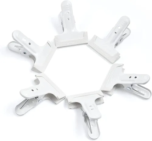 Abrazaderas de resorte para telón de fondo, paquete de 6 clips grandes y resistentes para telón de fondo de fotografía de 4 pulgadas, para trabajar
