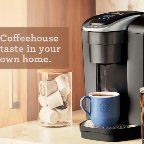 Miniatura 10 de Keurig Cafetera K-Elite, cafetera de vainas K-Cup de una sola porción, con capacidad de café helado, pizarra cepillada Brushed Slate