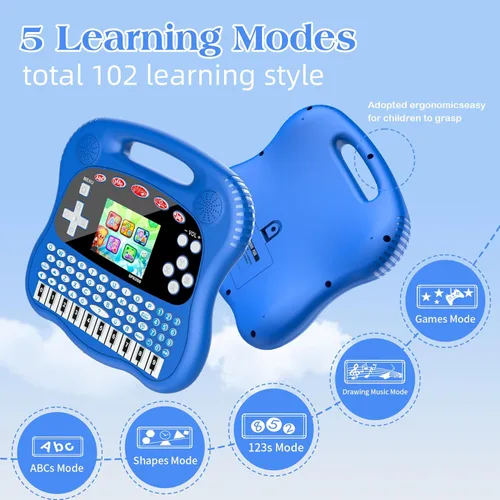 Miniatura 3 de Tableta de aprendizaje para niños, pantalla a color HD de 3.0 pulgadas, alfabeto, palabras, matemáticas, juegos, música, preescolar, electrónica