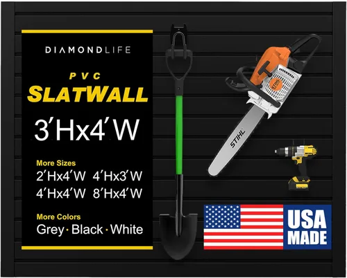Miniatura 6 de Sistema de almacenamiento de PVC resistente de 8 x 4 pulgadas (con tapas y tornillos) – Paneles de pared de listones modulares para organizador