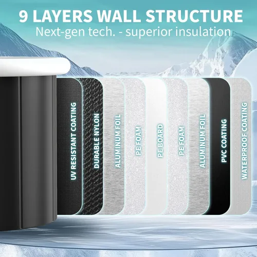 Miniatura 3 de Cold Plunge PRO - Tina de inmersión fría de última generación para atletas Bañera de hielo de pared con aislamiento integrado sin poste Bañera