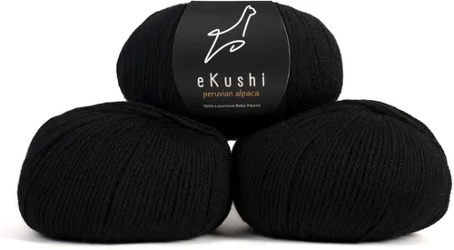 Miniatura 25 de 100% Hilo de Alpaca para Bebé para Tejer y Ganchillo - Juego de 3 Madejas de Hilo Premium DK - Ligero, Hipoalergénico y Térmico Hecho en Perú - N010