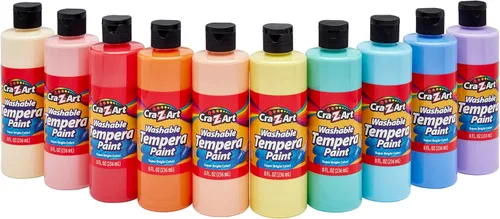 Miniatura 9 de Cra-Z-Art POP! Pintura de témpera lavable de neón para niños, paquete a granel de 10 unidades, colores fluorescentes surtidos, juego de pintura