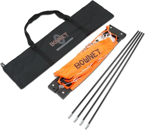 Miniatura 3 de Bownet Red de portería de fútbol portátil (3 x 5 pies) de configuración rápida, marco de acero duradero con recubrimiento de polvo, para interiores
