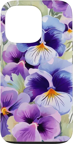 Miniatura 10 de Pansy Flower Pattern Floral Case for iPhone 17