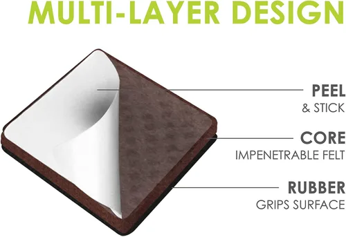 Miniatura 2 de Slipstick GorillaPads - Almohadillas antideslizantes para muebles/pies agarradores, protectores de piso de goma autoadhesivos (juego de 16 unidades)