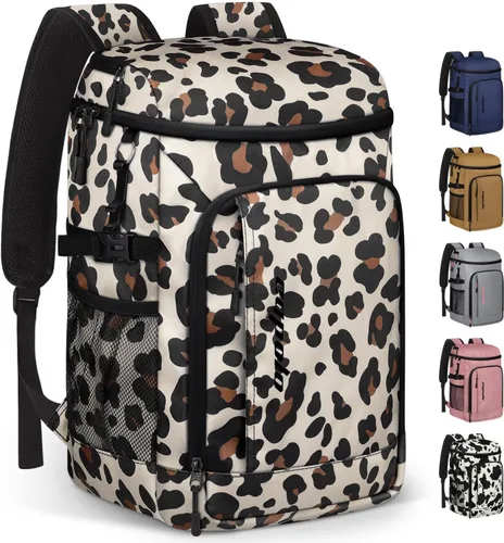 Miniatura 8 de Capolo Mochila térmica térmica impermeable para mujeres y hombres, 36/45 latas, lonchera a prueba de fugas, bolsa térmica suave para acampar y playa