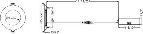 Miniatura 6 de WAC Lighting Lotos - Luz LED empotrable redonda de 4 pulgadas, 5 CCT, seleccionable, 8 W, 725 lúmenes, hermética, hermética, 120 V-277 V, universal