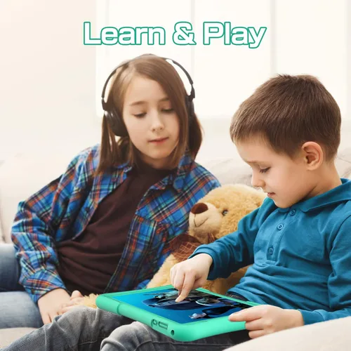 Miniatura 6 de PRITOM Tableta para niños de 10 pulgadas Android 14, 32GB, Quad-Core, 6000mAh, pantalla IPS HD grande, WiFi 6, cámara dual, Bluetooth, tableta