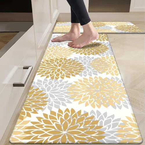 Miniatura 12 de HEBE Tapete de cocina acolchado, antifatiga, de 20 x 71 pulgadas, antideslizante, impermeable, ergonómico, cómodo para oficina, fregadero