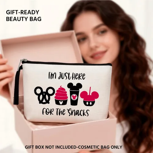 Miniatura 6 de Hanamiya Na Bolsa de aperitivos para viajes, divertida bolsa de maquillaje impermeable, lavable, reutilizable para viajes, playa, bonitas bolsas
