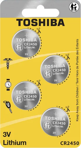 Miniatura 6 de TOSHIBA Batería de celda de moneda de litio CR2450 3V 5 baterías en embalaje resistente a los niños de la tira