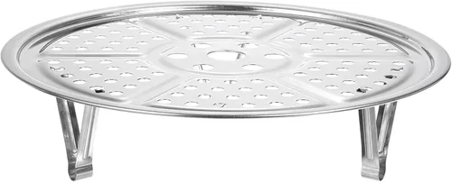 Miniatura 7 de uxcell Rejilla de vaporización de acero inoxidable con soporte, bandeja de vaporización de 26 cm para utensilios de cocina al vapor, olla a presión