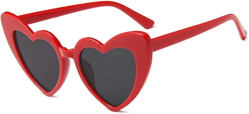 JUSLINK Gafas de sol en forma de corazón para mujer, estilo vintage, estilo moderno, estilo retro, estilo Kurt Cobain