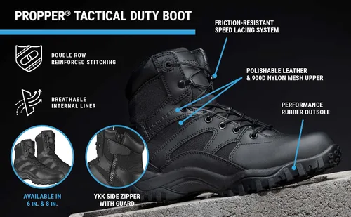 Miniatura 7 de Propper Botas tácticas para hombre de 6 pulgadas, Negro