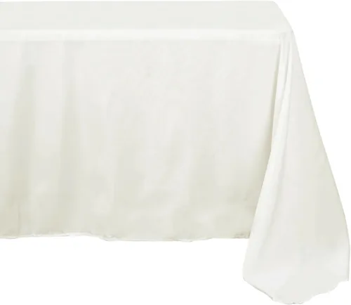 Miniatura 4 de BalsaCircle Mantel rectangular de poliéster de 54 x 96 pulgadas, color blanco, para bodas, fiestas, eventos, cocina, comedor