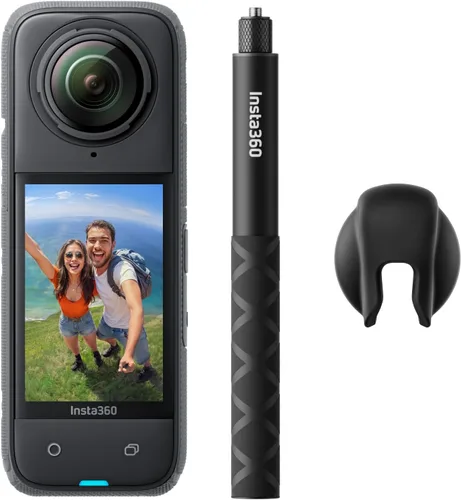 Miniatura 12 de Insta360 X4 Paquete estándar - Cámara de acción impermeable 360 de 8K, video de gran angular 4K, efecto de palo invisible para selfies, protectores