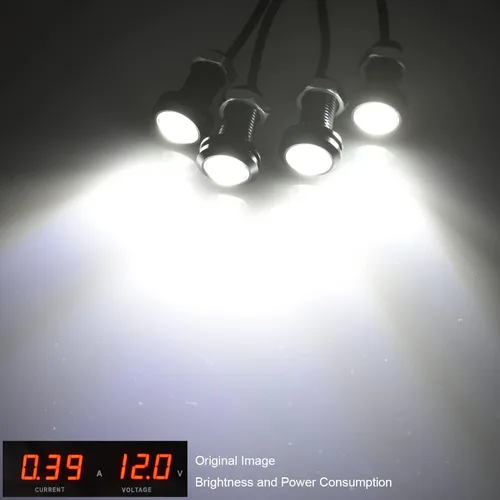 Miniatura 2 de 4 luces delanteras para parrilla delantera de automóvil, montaje de perno LED blanco, luces decorativas compatibles con automóviles, barcos, SUV