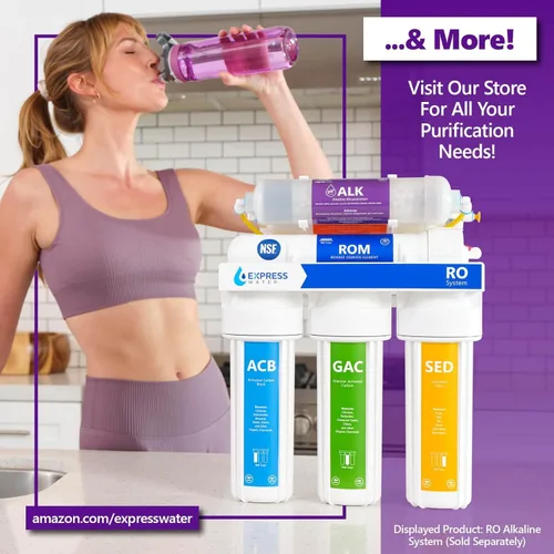 Miniatura 8 de Express Water Juego de filtros de repuesto para toda la casa, paquete de 3, bloque de carbono, KDF, polifosfato para metales pesados y Filtro