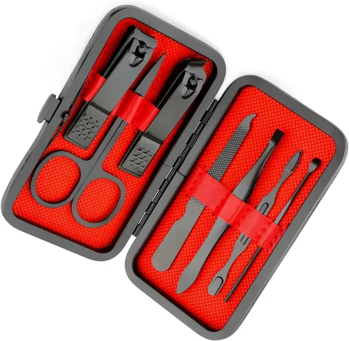 Juego de manicura, cortaúñas, herramientas de cesta de Pascua, suministros de pedicura, cortaúñas para mujeres y hombres, cortaúñas de uñas 8 en 1,