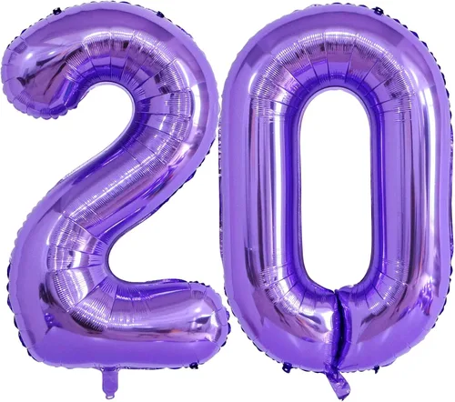 Miniatura 8 de Globo morado de 40 pulgadas con el número 8, globos de helio de Mylar de gran tamaño para fiesta de cumpleaños, boda, aniversario, despedida