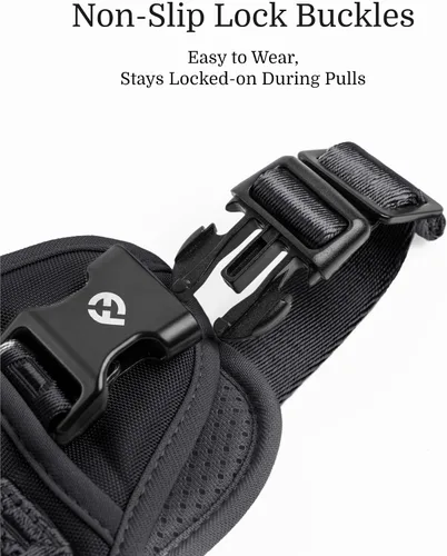 Miniatura 6 de Fei & Eve - Arnés para perro, sin tirones, nailon duradero, doble asa, panel táctico, pequeño (negro) 3-Point No-Pull Control, Dual Handle