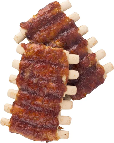Miniatura 5 de DreamBone Grill Masters Ribs, masticables sin cuero crudo para perros, 5 medias rejillas