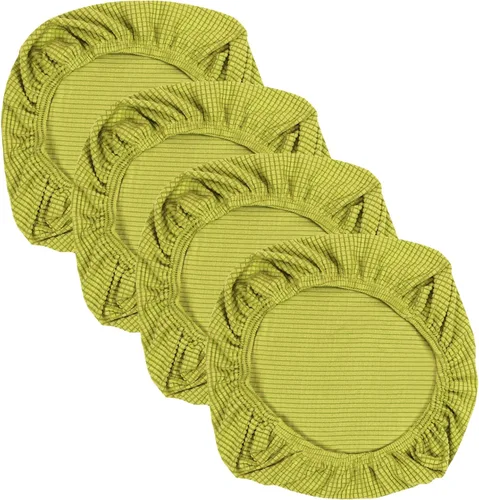 Miniatura 19 de Yikko - Fundas elásticas de jacquard con licra suave, con textura de grano de maíz, para sillas, aptas para oficina, comedor, bar, fundas