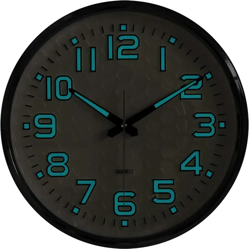 Miniatura 2 de Plumeet Reloj de pared con luz nocturna de 13 pulgadas con función silenciosa y brillante que no hace tictac, funciona con pilas, para el hogar, Luz
