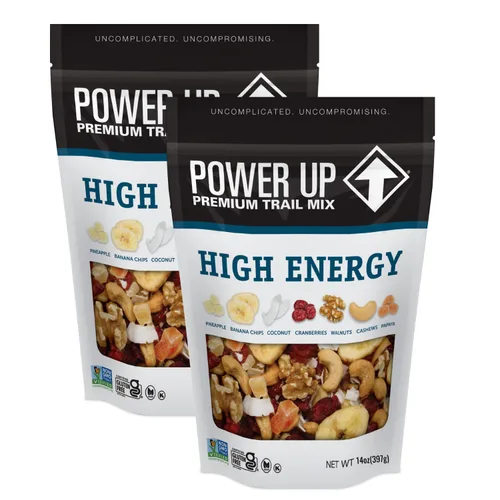 Miniatura 15 de Power Up Mega Omega Trail Mix Gourmet Nut - Bolsa de mezcla de frutos secos, 14 onzas