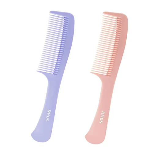 Miniatura 12 de RHOS Juego de peines para mujeres y hombres, 3 piezas, dientes anchos, cola de rata, peines para el pelo de tocador, peines desenredantes para todo