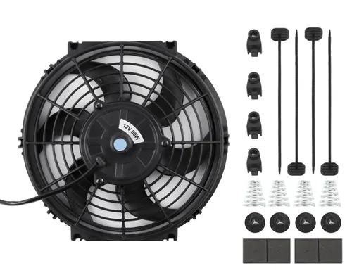 Ventilador Eléctrico Universal para Radiador Automotriz de 10 Pulgadas, Ventiladores de Refrigeración Delgados de 12V de Tracción, Aspas Anchas