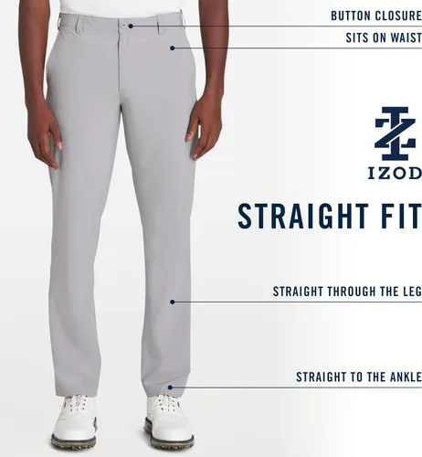 Miniatura 6 de Izod Pantalones de golf Swingflex de corte recto sin pinzas para hombre
