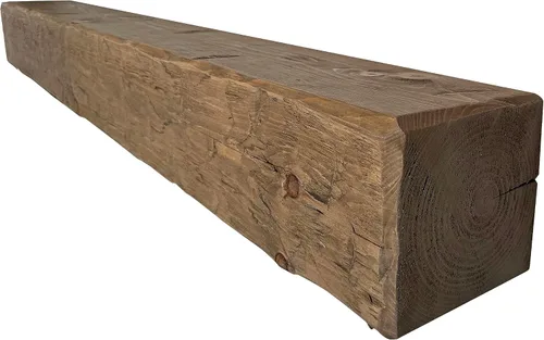 Miniatura 3 de J.H.Yoder Timbers 6" x 8" x 60" Viga de chimenea rústica maciza de madera de pino labrada a mano por artesanos Amish, de origen sostenible