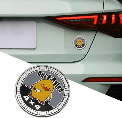 Miniatura 9 de Insignias de Automóvil 3D, Emblema Squatch Badge Rated, Insignia Automotriz de Metal 4 x 4, Calcomanías de Emblema Redondo, Insignias de Emblemas