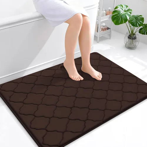 Miniatura 137 de OLANLY Alfombra de Baño de Espuma Viscoelástica de 24 x 16 pulgadas, Ultra Suave y Absorbente, Alfombras de Baño Antideslizantes, Cómodas, Lavables
