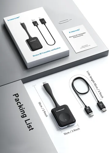 Miniatura 8 de Lemorele Transmisor y receptor HDMI inalámbrico Kit extensor HDMI portátil, Plug & Play 2.4/5G Rango de 164 pies 1080P HD, hasta 8 transmisores