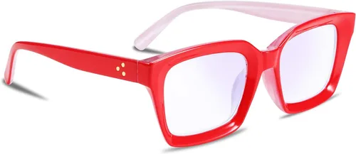 Miniatura 9 de FEISEDY Gafas de lectura retro cuadradas con bloqueo de luz azul, antirreflejos, para fatiga digital, modelo B2479 Leopardo