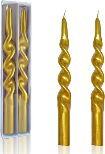 Miniatura 17 de Pink Candlesticks - Juego de 2 velas cónicas en espiral, sin perfume, de 10 pulgadas de largo, velas cónicas sin perfume para decoración del hogar