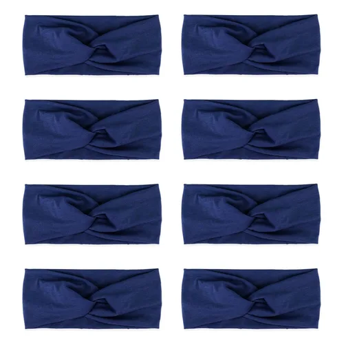 Miniatura 46 de DRESHOW Paquete de 8 diademas anudadas para mujer, con tiras cruzadas, antideslizantes, bohemias, trenzadas, accesorios para el cabello