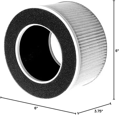 Miniatura 3 de Nispira MSB3 - Filtro de aire True HEPA de repuesto compatible con Membrane Solutions MSB3 Purificador de aire, 2 paquetes