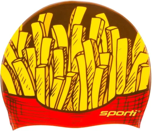 Miniatura 26 de Sporti Gorra de natación de silicona con diseño gráfico con altura de 7.6 pulgadas, apertura de 7.5 pulgadas, gorra de natación antideslizante