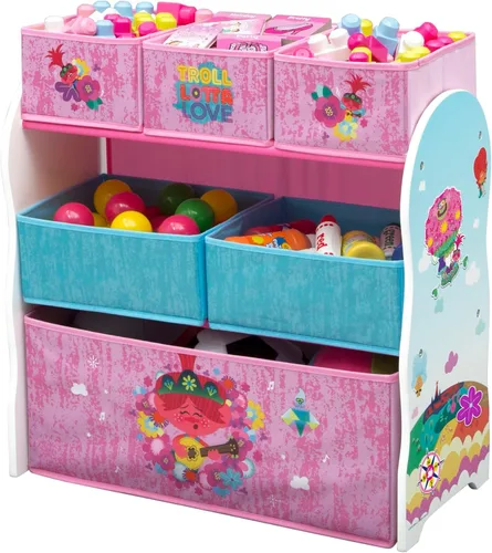 Miniatura 17 de Delta Children Design & Store Organizador de almacenamiento de juguetes de 6 compartimientos, Disney Princess
