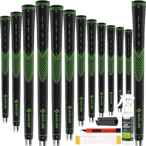 Miniatura 12 de SAPLIZE Golf Grips Set of 13, Bundle with Tapes or Full Regripping Kit, Jumbo / Mid / Standard / Undersize, Women / Men Anti-slip Rubber Golf Club