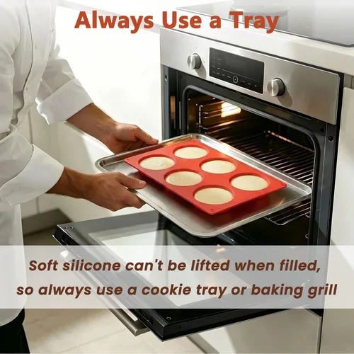 Miniatura 6 de Moldes de silicona Redfly para sándwiches de desayuno 2 piezas, moldes antiadherentes de 3 pulgadas para huevos fritos, moldes de silicona
