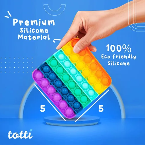 Miniatura 6 de Totti Pop Fidget juguete satisfactorio grande Push Pop Bubble Fidget juguete sensorial alivio del estrés y la ansiedad, regalo novedoso para niños