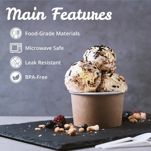 Miniatura 6 de MATICAN Vasos de papel para helado, 100 cuencos de postre desechables de 5.5 onzas para alimentos calientes o fríos, suministros de fiesta de 5.5